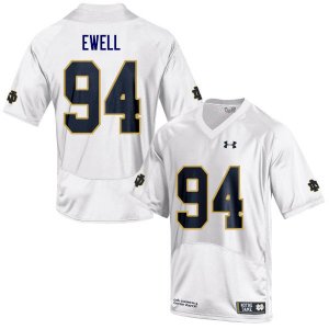 Notre Dame Fighting Irish Men's Darnell Ewell #94 White Under Armour Authentic Stitched College NCAA Football Jersey RWP4499MP
